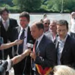 Fabio Benedetti all'inaugurazione del nuovo parcheggio in Largo Micara
